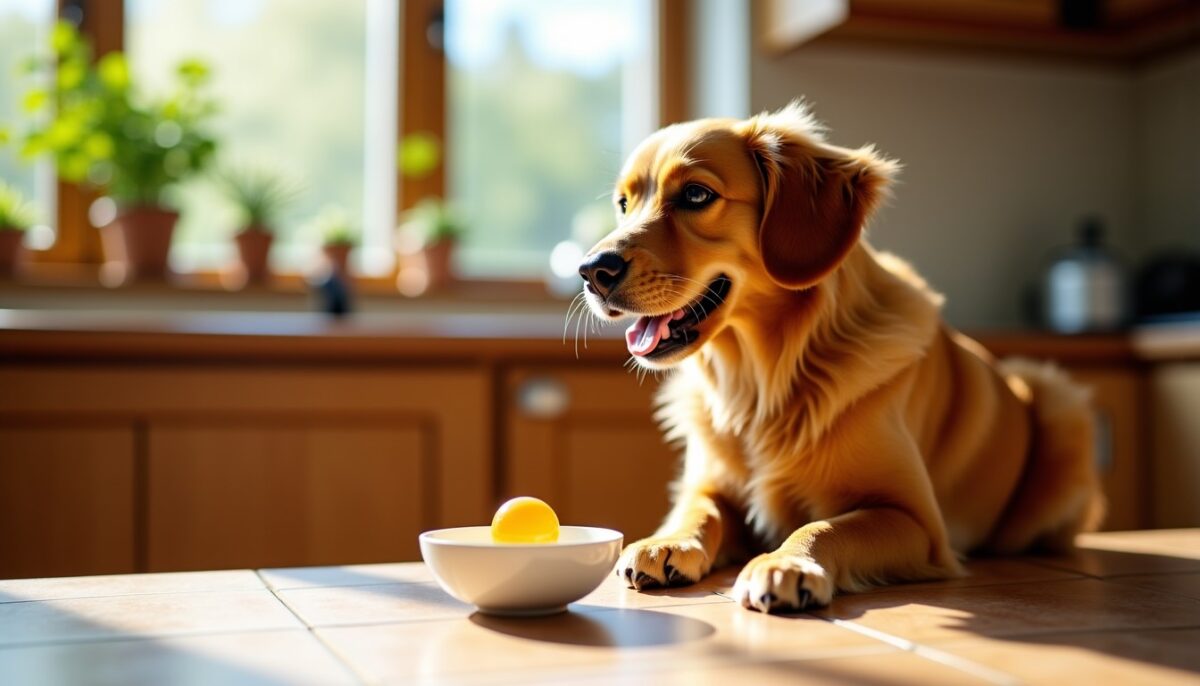 Jaune d’œuf pour chien : avantages nutritionnels, précautions et guide de dosage optimal