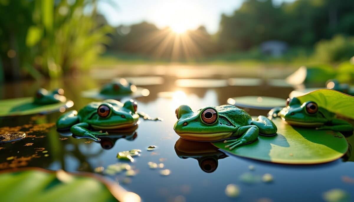 Alimentation des grenouilles dans un bassin : secrets d'un régime équilibré pour un écosystème sain